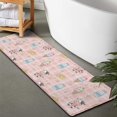 thumbnail image 2 of Pink Cow Dairy Pattern Bathroom Rugs Mat,Non Slip Microfiber Bathroom Rug,Rubber Backing,Soft Bathroom Mats for Bathroom Floor,Tub and Shower,47x17in(120x43cm), 2 of 5