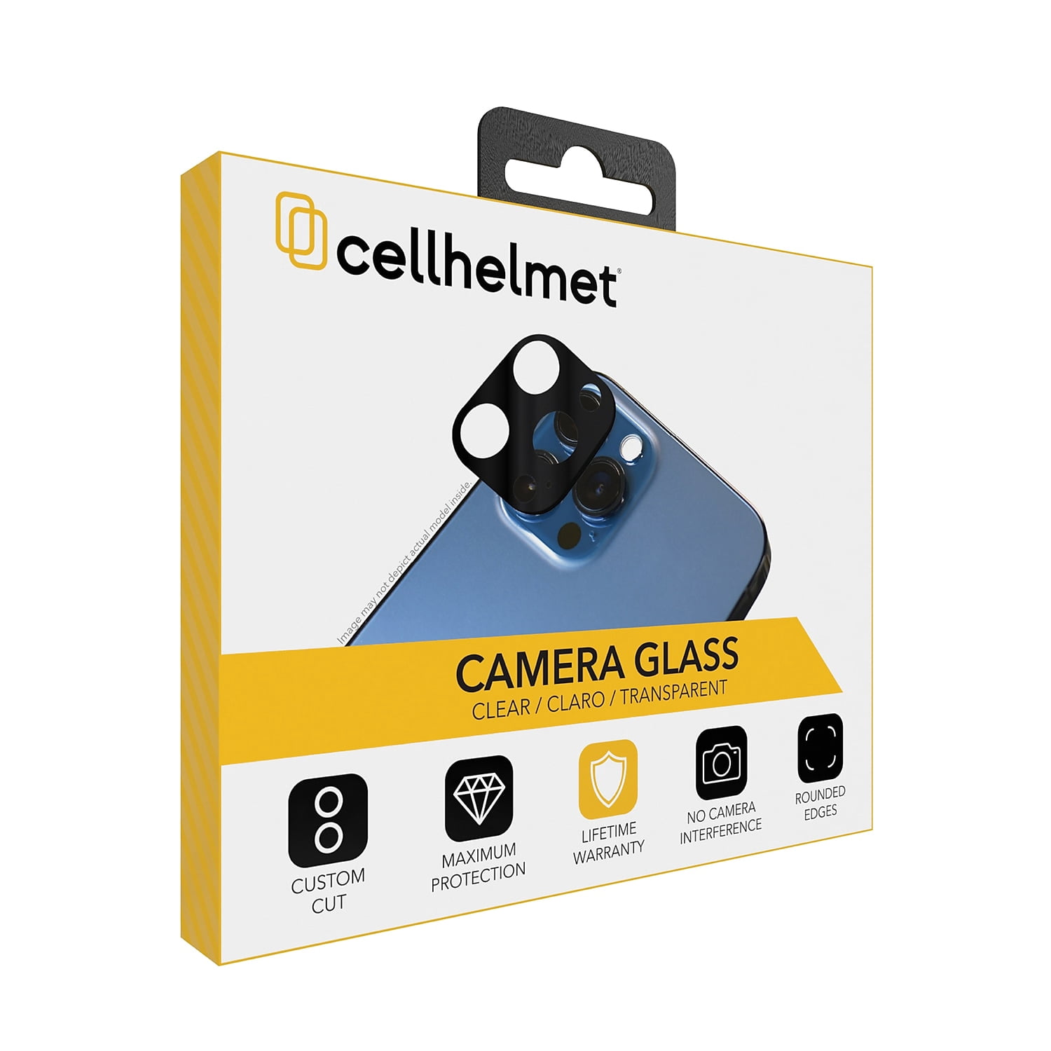 cellhelmet Tempered Camera Glass, 1 Piece (iPhone 15 Pro/iPhone 15 Pro Max), TEMP-3-CMRA-i15-FULL