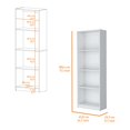 thumbnail image 5 of 4-Tier Tall Bookcases 71.1" Freestanding Storage Living Shelves Bookcase, 5 of 6