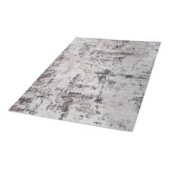 Bunyan Collection Traditional Vintage Cream/Brown Area Rug (6'7'' x 9')