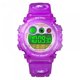 thumbnail image 1 of Reloj deportivo digital para niños, resistente al agua, multifunción, electrónico, casual, para exteriores, 7 coloridos LED luminosos, alarma, cronómetro, reloj de pulsera (púrpura) Feliz Sencillez, 1 of 5