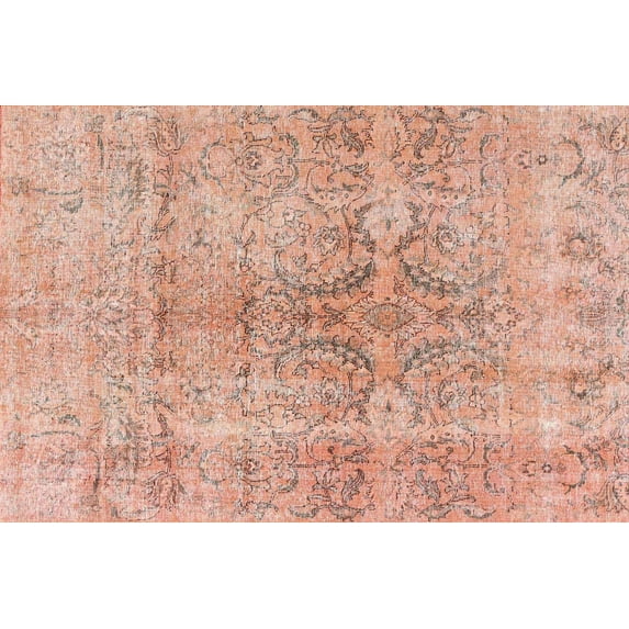 Ahgly Company Indoor Rectangle Contemporary Sunrise Orange Persian Area Rugs, Swatch Sample