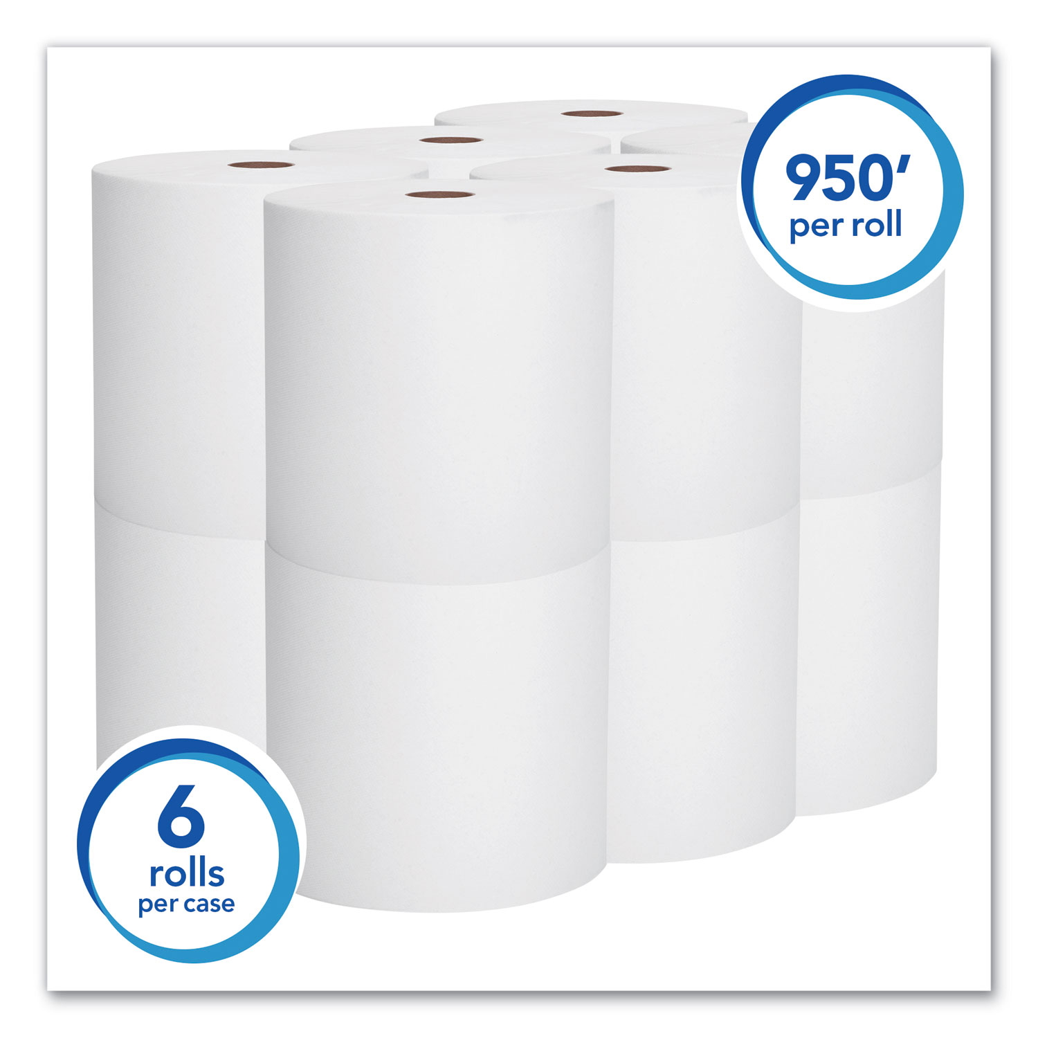 Scott Essential High Capacity Hard Roll Towels for Business, 1.75" Core, 8 x 950 ft, White,6 Rolls/CT -KCC02000 - image 3 of 7