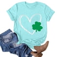 thumbnail image 2 of QIPOPIQ T-Shirts à Manches Courtes pour Femmes Col Rond T-Shirts de la Saint-Patrick T-Shirt Trèfle de la Saint-Patrick T-Shirt Vert T-Shirts Chanceux T-Shirts de Vacances T-Shirts Graphiques Offres, 2 of 3