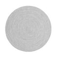 thumbnail image 2 of Superior Two-Toned Braided Round Indoor/ Outdoor Area Rug, Slate/ White, 6', 2 of 5
