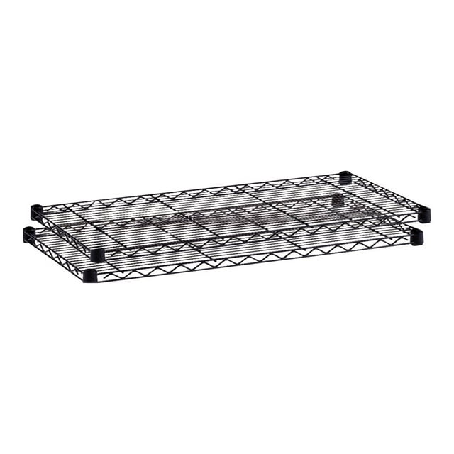 Safco Commercial Extra - Étagère - Acier Revêtu de Poudre - Noir (Lot de 2)