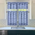 thumbnail image 3 of Kitchen Curtains 36 Inch Short - 3 Panel Set, Mermaid Ocean Underwater Coral Design, Rod Pocket Window Curtain, 100% Polyester, Easy Wash for Farmhouse, Nautical Kitchen, Bathroom, 3 of 6