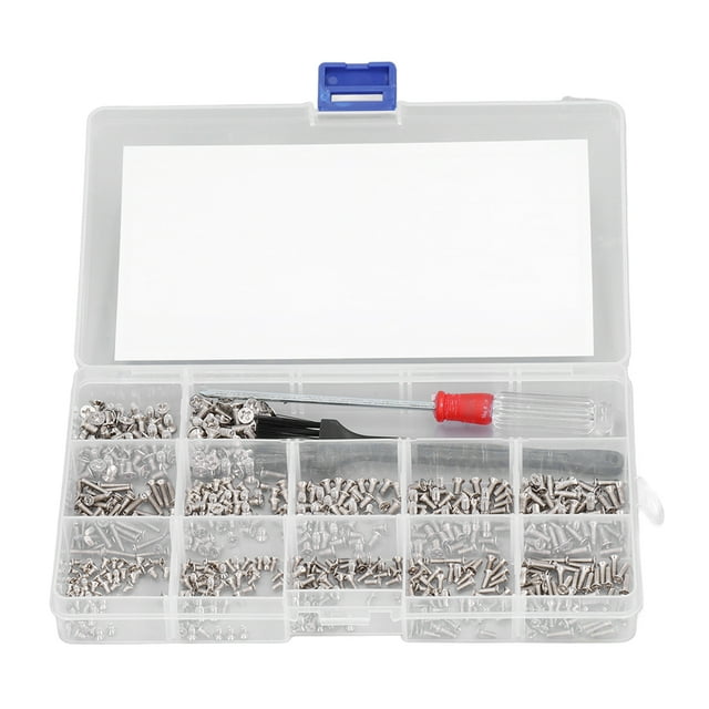 Metric Screw Assortment, 600Pcs Computer Screws Assortment Kit Micro Flat Head M2 M2.5 M3 Laptop Screws Computer Screws with Screwdriver & Brush Computer Replacement Screws Kit