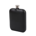 thumbnail image 1 of EeaseMX Botella de whisky cuadrada portátil de acero inoxidable con tapa plana para hombres y mujeres (negro), 1 of 7