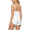 thumbnail image 6 of Dagugfen Pajama Sets for Women Satin Camisole Tops and Side Split Shorts Comfy Casual Loungewear Outfits, 6 of 6