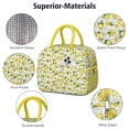 thumbnail image 4 of Lunch Bag Lunch Box for Women Reusable Insulated Lunch Bags,Water-Resistant Lemon Yellow Cooler Lunch Tote Bag, Large Capacity for Work Travel Picnic, 4 of 6