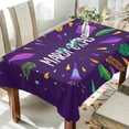 thumbnail image 4 of Coolnut Mardi Gras Tablecloth, Waterproof Washable Polyester Square Table Cover, Durable Tablecloth for Kitchen Dining Table Party Decor, 60"X 108", 4 of 7