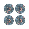 thumbnail image 2 of Kll Round Shape Drink Coasters Set Of 4,Pu Leather Absorbent Coasters Set Decorative Coffee Cup Coasters Housewarming Gift For Home Decor-Watermelons Dachshunds, 2 of 9