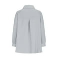 thumbnail image 6 of Blmnix Workwear T Shirts Pinstripe Women Blouses for Work Long Sleeve V-Neck Blouses, 6 of 6