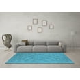 thumbnail image 3 of Ahgly Company Indoor Square Oriental Light Blue Industrial Area Rugs, 8' Square, 3 of 4