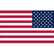 StickerTalk Retreating US Flag Vinyl Sticker, 5 inches by 3 inches
