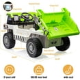 thumbnail image 3 of OUYAWEI 12V Ride on Dump Truck, Ride on Car with Electric Dump Bed, Remote Control and Extra Shovel,Construction Vehicle with USB, MP3, Music Player, Battery Indicator,White and Green, 3 of 8