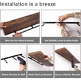 thumbnail image 6 of Wood Floating Shelves for Wall, 47" Long Heavy Duty Wall Mounted Shelves for Living Room, Bedroom, Bathroom and Kitchen, Wall Shelves for Storage, Books, Room Decor (Rustic Brown, Set of 2), 6 of 14
