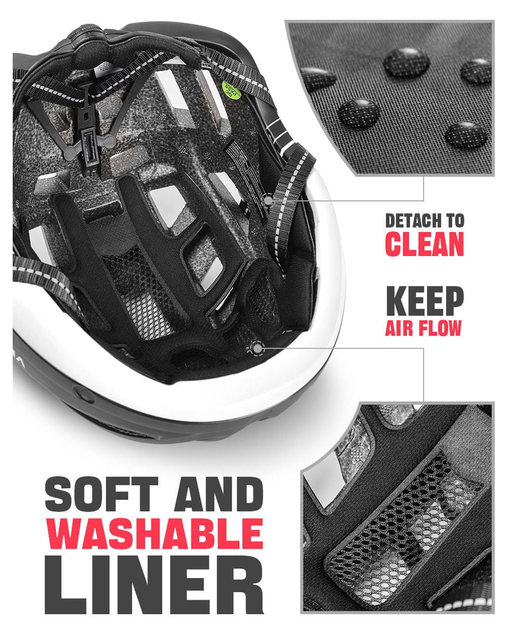 VICTGOAL Bike Helmet with Visor and Goggles USB Rechargeable Light for Adult Men Women