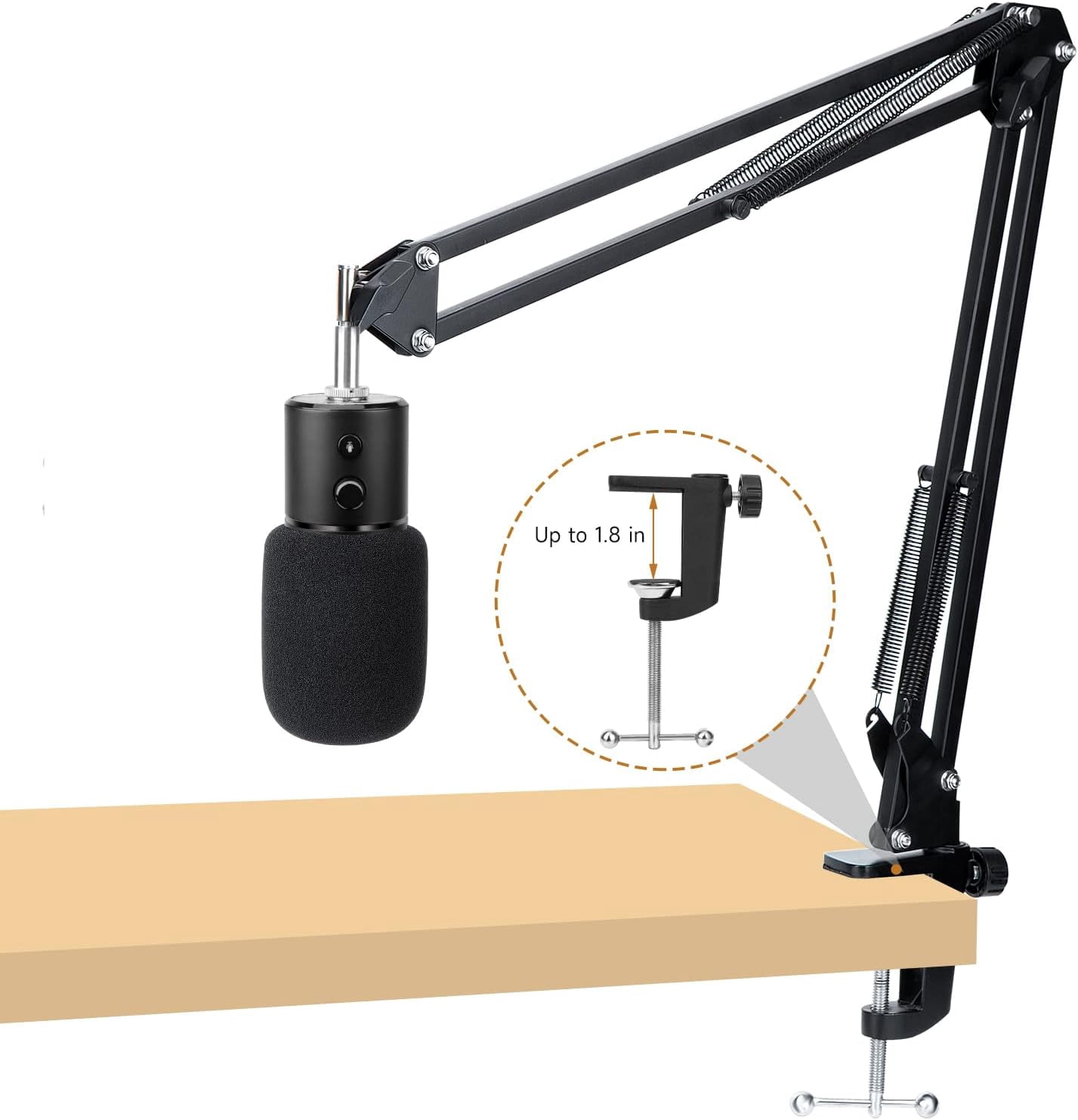 For Razer Seiren X Boom Arm, Heavy Duty Microphone Stand with Foam Cover & Adapter, Mic Arm Compatible with Blue Yeti, HyperX QuadCast, Shure SM7B, FIFINE K688 and more by YOUSHARES