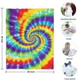 thumbnail image 4 of Colorful Rainbow Tie Dye Spiral Pattern Blanket,Comfortable Soft Flannel Throw Blanket,All Season,Warm Lightweight Blankets for Sofa Bed Couch Living Room Chair,30"x40", 4 of 4