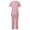 Scrubs sets for women-Pink, variant on Homenesgenics Scrubs for Women Set,Nursing Uniforms Set Plus Size,Caregiver Uniform/Carer Uniform,Women's Short-Sleeve Solid-Color Tops with Pockets Pants Set Green XXXXL