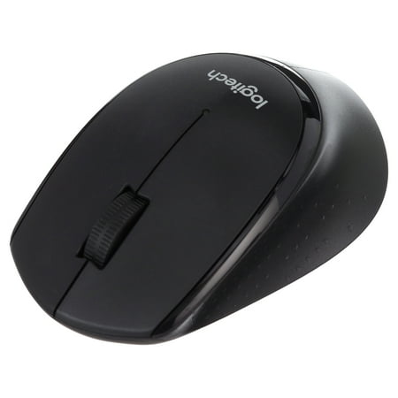 Logitech - MK345 Wireless Ergonomic Membrane Keyboard and Mouse Bundle for PC - Black/blue