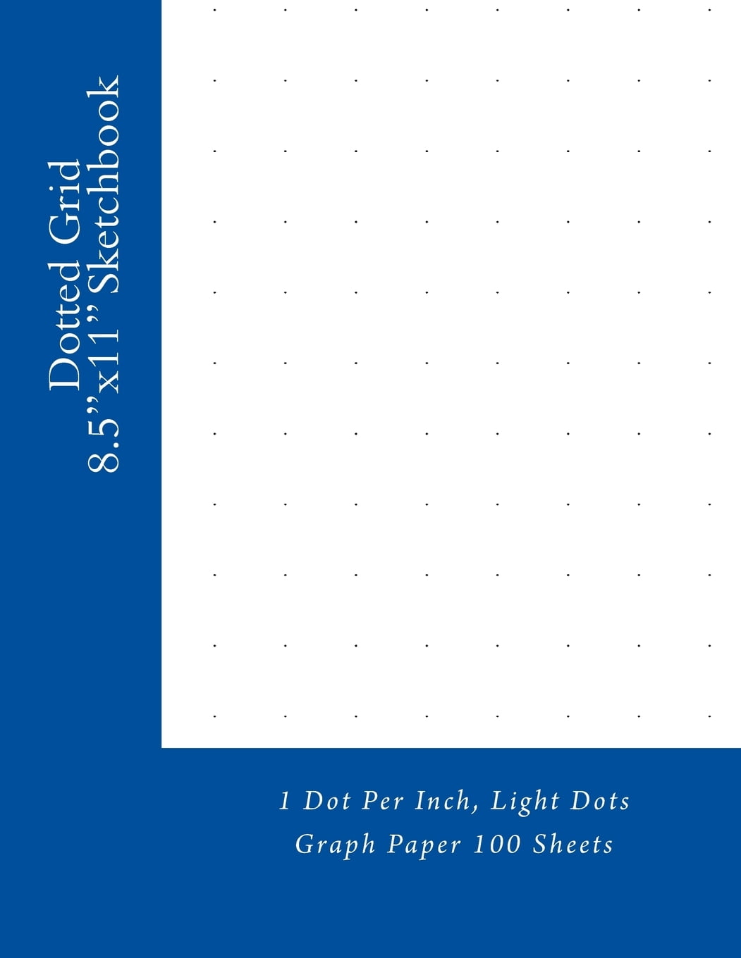 Dotted Grid 8.5"x11" Sketchbook 1 Dot Per Inch, Light Dots Graph Paper