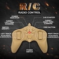 thumbnail image 4 of Haktoys Remote Control Battle Tank Set: 1:14 Scale, Realistic Sounds, Lights, and Life Indicators - Perfect RC Military Toy for Kids and Adults, 4 of 7