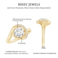 thumbnail image 5 of Lab Created 1 Carat Diamond Engagement Ring - EF-VS Quality - Ideal For Gift, 14K Yellow Gold, US 5.50, 5 of 8