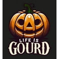 thumbnail image 2 of Halloween Life is Gourd Adult Black Long Sleeve Hoodie-Small, 2 of 6