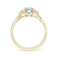 thumbnail image 2 of Angara Natural 0.72 Ct. Aquamarine Solitaire Ring in 14K Yellow Gold for Women (Ring Size: 5.5), 2 of 10