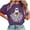 Purple, variant on Drses‌‌ ‌‌‌‌‌‌‌‌‌‌‌‌‌‌‌‌‌‌‌‌‌‌Women's Halloween Vintage Funny Ghost Graphic Short Sleeve Crew Neck Casual T-Shirt