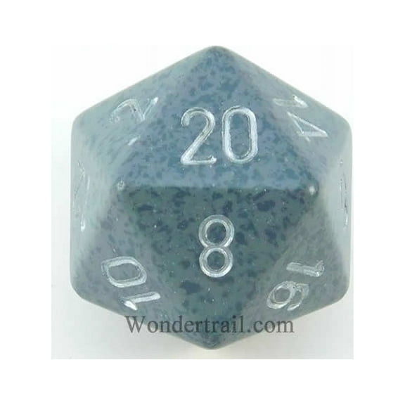 Hi-Tech Speckled Die with Silver Numbers D20 34mm (1.34in) Pack of 1 Chessex