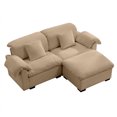 thumbnail image 4 of Gewnee Velvet 48.4" Sational Sofa Couch, Deep Seat Loveseat with 1 Storage Ottoman Couches for Modern Living Room/Apartment/Office, 4 of 19