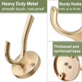 thumbnail image 5 of TOFIIGREM Ganchos Dorados para Pared, Paquete de 3 Ganchos para Toallas, Gancho Doble de Metal Resistente para Albornoz, Ganchos para Sombreros para Montaje en Pared, para Cubículo, Baño, Cocina, Arma, 5 of 5