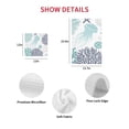 thumbnail image 7 of Teal Navy Blue Coastal Kitchen Dish Towels for Drying Dishes Set of 2, Coral Jellyfish Nautical Waffle Weave Microfiber Hand Tea Bathroom Towels Quick Dry & Absorbent Towel 12x12, 7 of 7