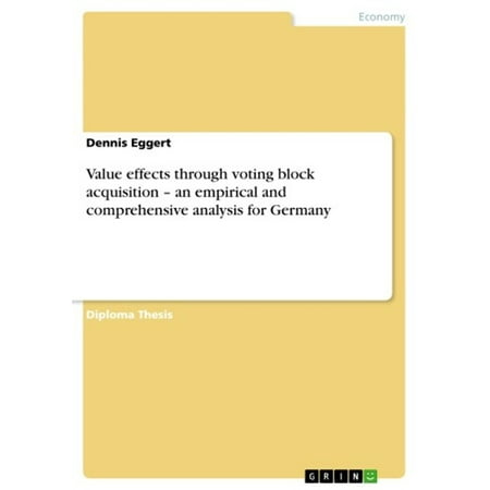 - Value effects through voting block acquisition - an empirical and comprehensive analysis for Germany - eBook