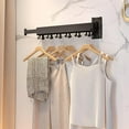 thumbnail image 5 of Clothes Drying Rack for Laundry,Wall Mounted Clothes Hanger Rack,Folding,Retractable,Collapsible(J Shape Hooks), 5 of 6