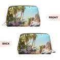 thumbnail image 3 of Gaeub Playful Hedgehog Forest Pond Printed Travel Cosmetic Bag,Makeup Bag, Large Capacity Toiletry Bag for Women, Portable Pouch Make Up Organizer with Zipper and Divider, 3 of 8