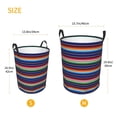 thumbnail image 3 of Fuzoiu Mexican Blanket stripes Print Circular Hamper,Laundry Basket with Handle,Collapsible Laundry,Dirty Clothes Storage Basket,for Bedroom Bathroom Dorm Living Room-Medium, 3 of 6
