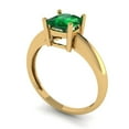 thumbnail image 2 of Clara Pucci 14K Yellow Gold 1.5ct Emerald Solitaire Ring for Women, 2 of 7