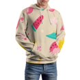 thumbnail image 5 of Summer Flamingo Watermelon Ice Cream 3d Sweatshirts Hoodie Fashion Casual Personality Men's Women Street Hoodie Pullovers Long Sleeve Comfortable Top, 5 of 6