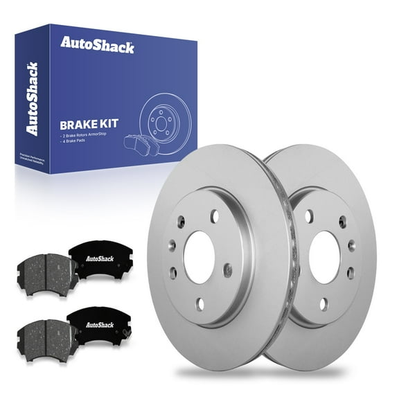 AutoShack 11.65" (296 mm) Front Vented Brake Rotors Coated   Ceramic Brake Pads | Replacement for 2016 Buick LaCrosse | 6-PC Brake Kit | ArmorStop