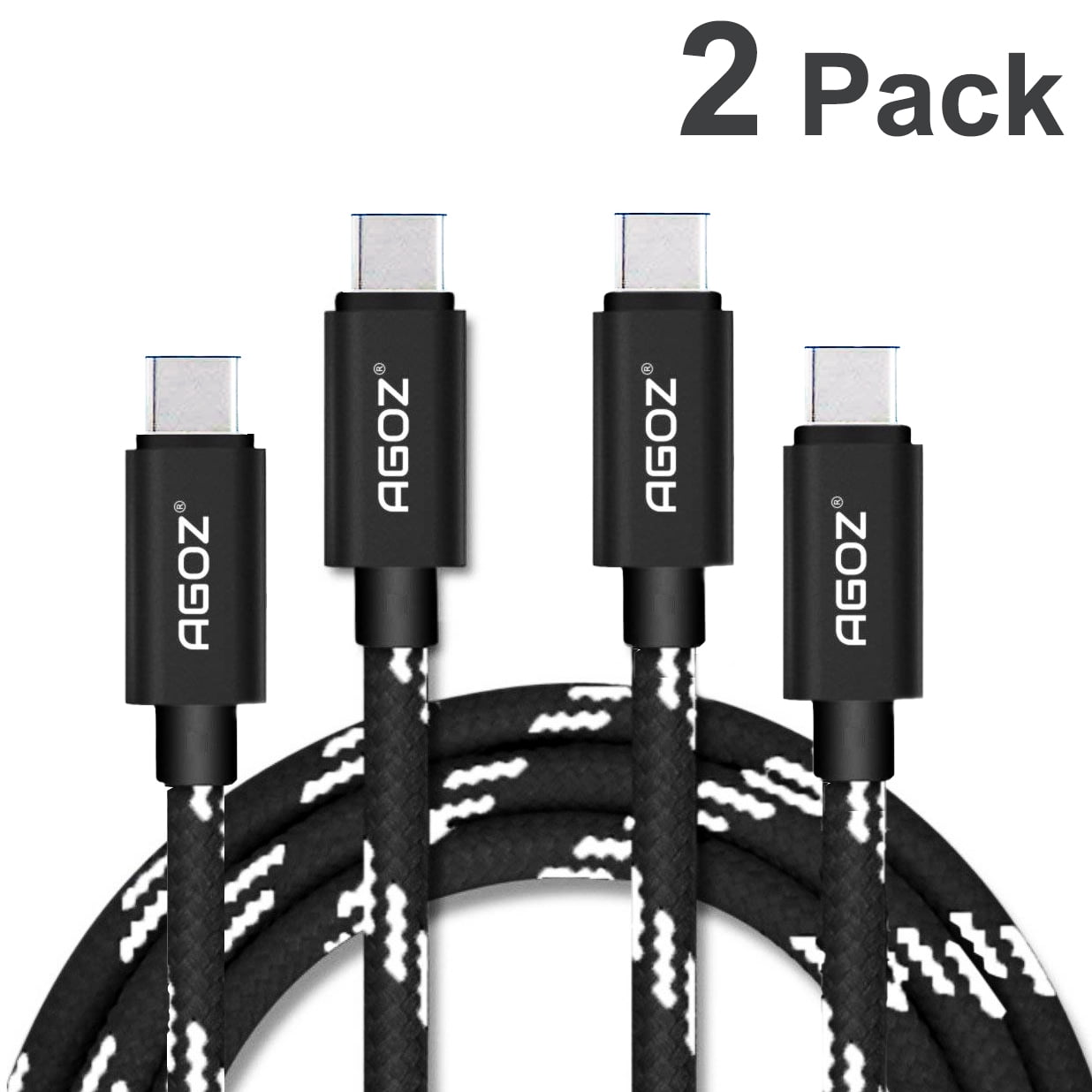 USB C Cable Fast Charging 3A Fast Charge, AINOPE [2-Pack - Import It All