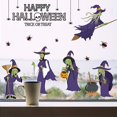 thumbnail image 1 of Pegatina estática de doble cara para ventana transfronteriza de Amazon con diseño de bruja de Halloween, 1 of 5