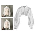 thumbnail image 2 of Blusa Blanca Con Cuello Falso Para Mujer, Camisa Desmontable Vintage, Decoración Falsa Sunnimix Collar falso de encaje floral para mujer, 2 of 7