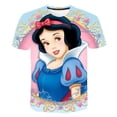 thumbnail image 1 of Camisetas de verano para niños de Blancanieves, camisetas de moda para niños y niñas, camisetas casuales de dibujos animados de manga corta de Disney para niños de 4 a 14 años, 10T Gao Jinjia LED, 1 of 2