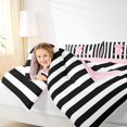 thumbnail image 3 of Manfei Abstract Line Art King Size Comforter Sets,Personalized Letter L Comforters King Size,Pink Reversible,3-Piece,1 Comforter and 2 Pillowcases, 3 of 7