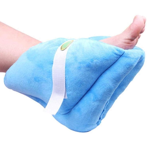 1 Piece Foot Support Pillow-Heel Cushion Protector Pillow for Relieveing Foot Pressure，Blue，Sleep, Bed, Injuries, Surgery
